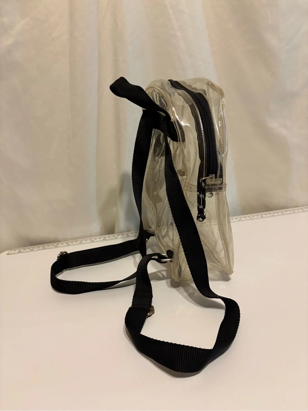 Dr. Seuss Clear Mini Backpack with Yellow Cat in the Hat Tab